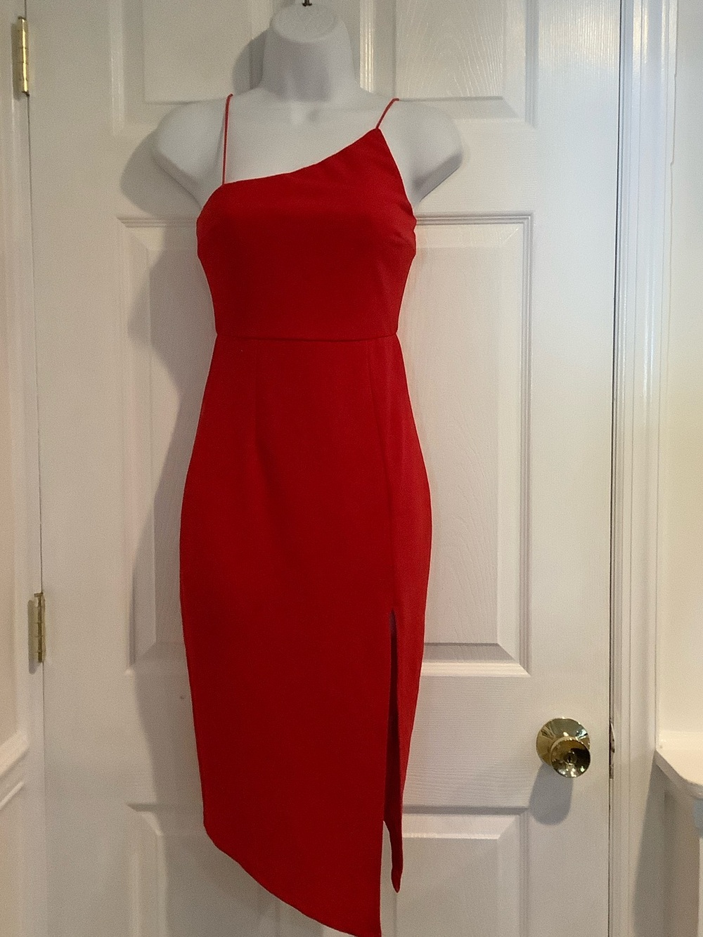 PRINCESS POLLY Red Asymmetrical Homecoming Formal Event Wedding Guest Dress 2